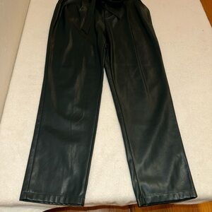 Lucy Paris Dark Green Leather Pants